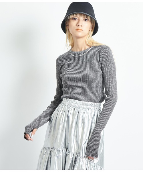 Settimissimo(セッティミッシモ)の「ラメ混クルーネックプルオーバー(ニット/セーター・レディース・ブラック/ブルー/アイボリー・FREE)」の15枚目の写真