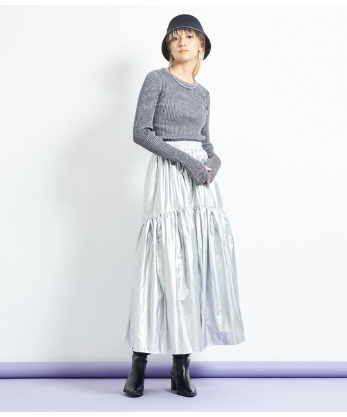 Settimissimo(セッティミッシモ)の「ラメ混クルーネックプルオーバー(ニット/セーター・レディース・ブラック/ブルー/アイボリー・FREE)」の16枚目の写真