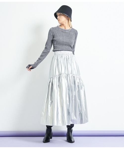 Settimissimo(セッティミッシモ)の「ラメ混クルーネックプルオーバー(ニット/セーター・レディース・ブラック/ブルー/アイボリー・FREE)」の18枚目の写真