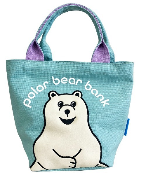 salle de bal（サルデバル）の「POLAR BEAR BANK / ポーラーベアバンク トートバッグ S ポーラーベア PBB 016 MMI（トートバッグ・レディース・サックスブルー/グレー/ピンク/ブラック・FREE）」の3枚目の写真