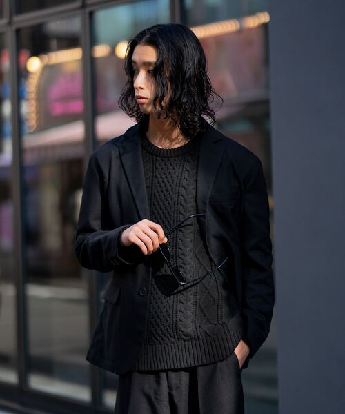 【BLUE STANDARD/ブルースタンダード】 ストレッチツイルテーラードジャケット イージーケア マシンウォッシャブル 防シワ 大人カジュアル 美シルエット ジャストサイズ 紺ジャケ（セットアップ）｜Blue Standard （ブルースタンダード）