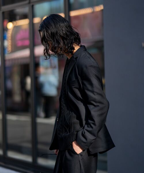 【BLUE STANDARD/ブルースタンダード】 ストレッチツイルテーラードジャケット イージーケア マシンウォッシャブル 防シワ 大人カジュアル 美シルエット ジャストサイズ 紺ジャケ（セットアップ）｜Blue Standard （ブルースタンダード）