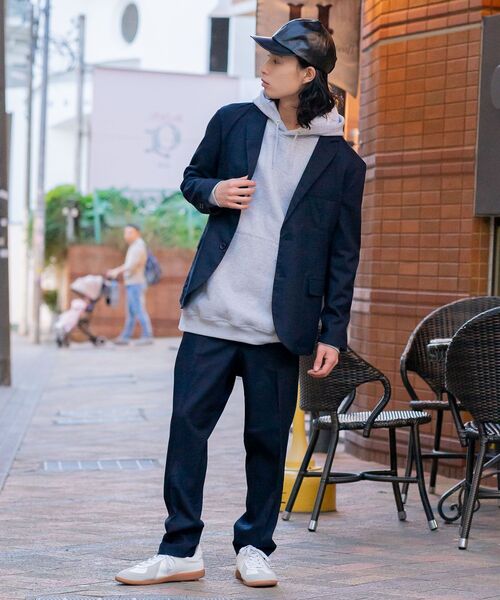 【BLUE STANDARD/ブルースタンダード】 ストレッチツイルテーラードジャケット イージーケア マシンウォッシャブル 防シワ 大人カジュアル 美シルエット ジャストサイズ 紺ジャケ（セットアップ）｜Blue Standard （ブルースタンダード）