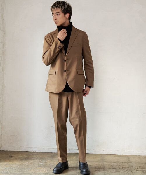 【BLUE STANDARD/ブルースタンダード】 ストレッチツイルテーラードジャケット イージーケア マシンウォッシャブル 防シワ 大人カジュアル 美シルエット ジャストサイズ 紺ジャケ（セットアップ）｜Blue Standard （ブルースタンダード）