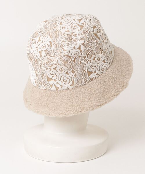 Sense of Grace(センスオブグレース)の「レース&ボア使い バケットハット(ハット・レディース・ブラック/ベージュ・FREE)」の3枚目の写真