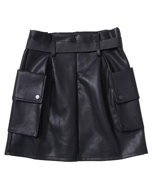 Figments（フィグメンツ）の「合皮カーゴミニスカート（スカート・レディース・ブラック・FREE）」の19枚目の写真