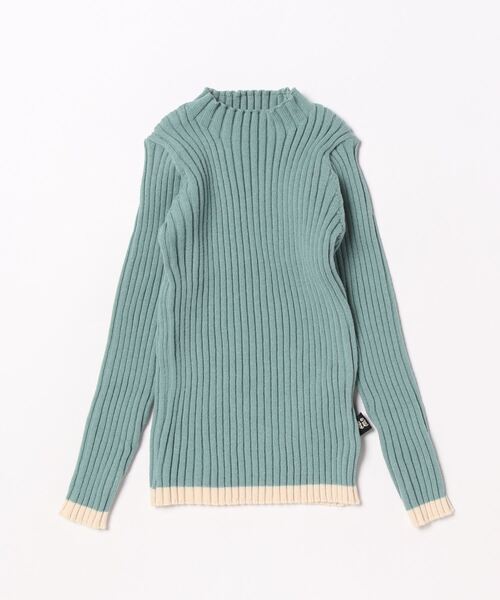 nino（ニノ）の「ワイドリブKNIT（ニット/セーター・キッズ・スモークピンク/ホワイト/ブラック/グリーン系/クリーム・L/S/XS/M）」の9枚目の写真