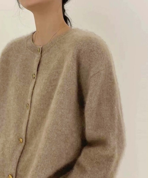 Doula Doula（ドゥーラドゥーラ）の「シャギーニットカーディガン（カーディガン/ボレロ・レディース・ベージュ/ブラウン/ホワイト・FREE）」の7枚目の写真