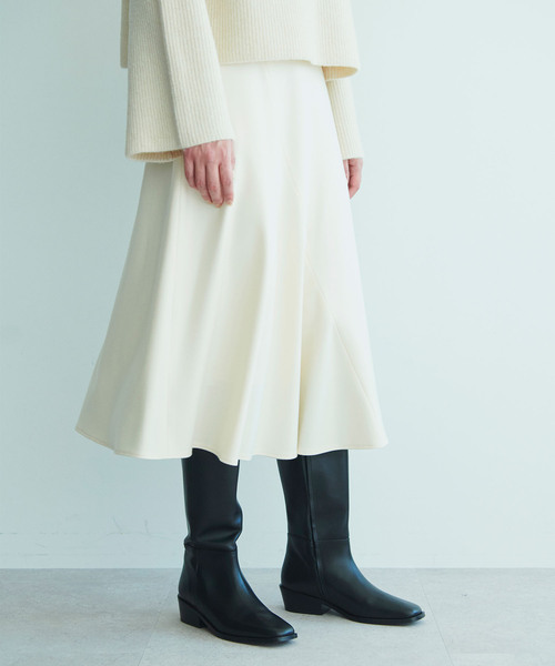 N.O.R.C（ノーク）の「カシミヤタッチフレアスカート（スカート・レディース・オフホワイト/ブラック・M/S）」の18枚目の写真