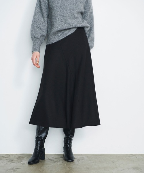 N.O.R.C（ノーク）の「カシミヤタッチフレアスカート（スカート・レディース・オフホワイト/ブラック・M/S）」の2枚目の写真