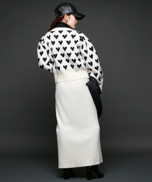 Narcissus（ナルシス）の「【Narcissus】ハートカーディガン（カーディガン/ボレロ・レディース・ホワイト/ブラック・FREE）」の5枚目の写真