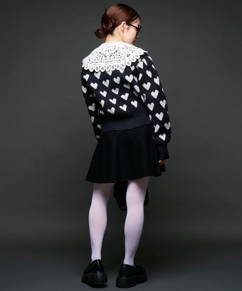 Narcissus（ナルシス）の「【Narcissus】ハートカーディガン（カーディガン/ボレロ・レディース・ホワイト/ブラック・FREE）」の7枚目の写真