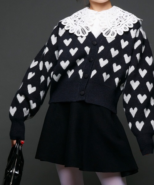 Narcissus（ナルシス）の「【Narcissus】ハートカーディガン（カーディガン/ボレロ・レディース・ホワイト/ブラック・FREE）」の17枚目の写真