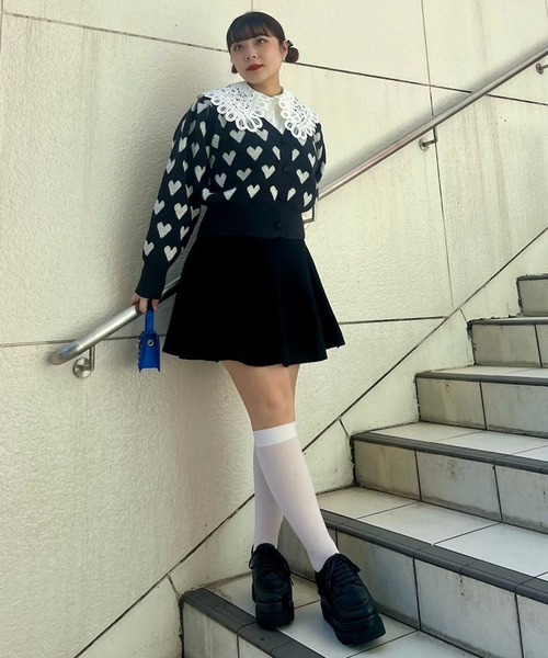 Narcissus（ナルシス）の「【Narcissus】ハートカーディガン（カーディガン/ボレロ・レディース・ホワイト/ブラック・FREE）」の18枚目の写真