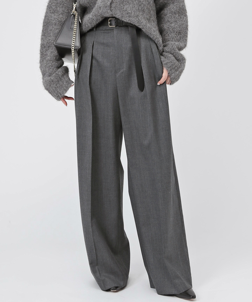 AP STUDIO(エーピーストゥディオ)の「New High-waisted wide Pants(スラックス・レディース・チャコールグレー・38/40/36/34)」の22枚目の写真