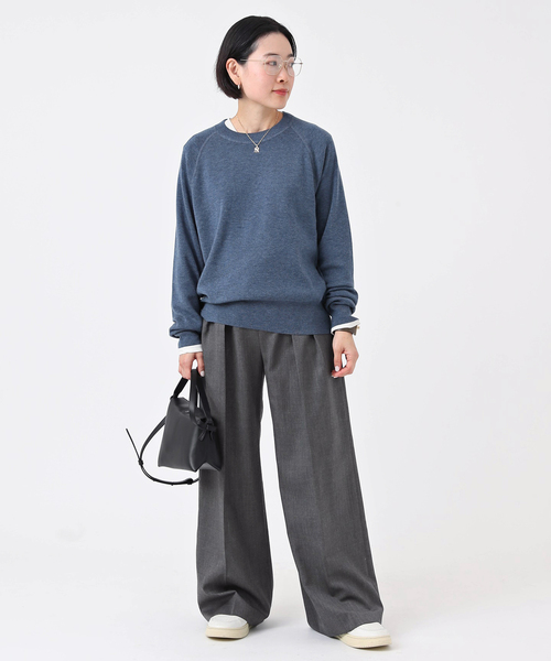AP STUDIO(エーピーストゥディオ)の「New High-waisted wide Pants(スラックス・レディース・チャコールグレー・38/40/36/34)」の13枚目の写真