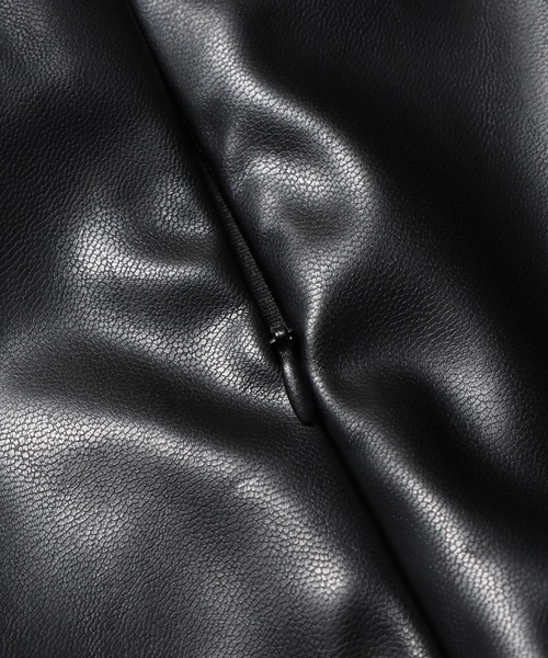 ROOPTOKYO（ループトウキョウ）の「▲FAKE LEATHER RIBBON SLIT MINI SKIRT / フェイクレザーリボンスリットミニスカート（スカート・レディース・ブラック/ブラウン・L/M/S）」の6枚目の写真