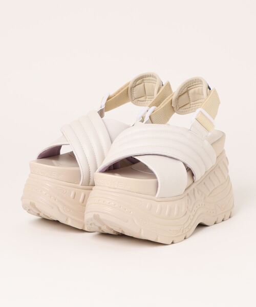 YOSUKE（ヨースケ）の「「YOSUKE/ヨースケ」厚底ベルティッドサンダル（サンダル・レディース・ブラック/アイボリー/イエロー系その他/ホワイト・22.5/23/23.5/24/24.5/25）」の3枚目の写真