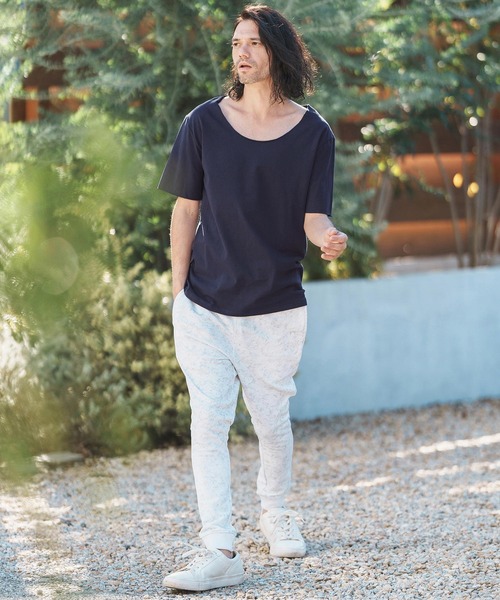 CAMBIO(カンビオ)の「mt8768-Uネックカットオフカットソー(Tシャツ/カットソー・メンズ・グリーン/ホワイト/ネイビー/レッド・S/M/L)」の7枚目の写真