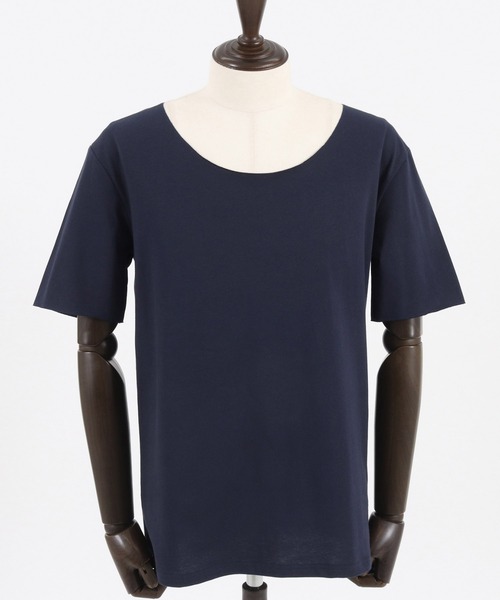 CAMBIO(カンビオ)の「mt8768-Uネックカットオフカットソー(Tシャツ/カットソー・メンズ・グリーン/ホワイト/ネイビー/レッド・S/M/L)」の12枚目の写真