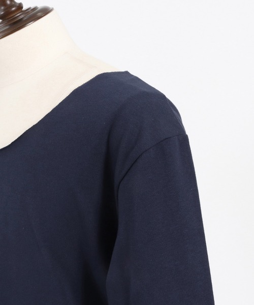 CAMBIO(カンビオ)の「mt8768-Uネックカットオフカットソー(Tシャツ/カットソー・メンズ・グリーン/ホワイト/ネイビー/レッド・S/M/L)」の16枚目の写真
