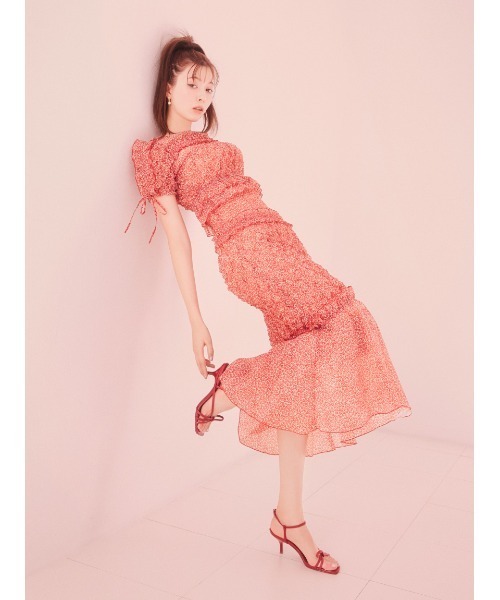 SNIDELランダムシャーリング　セットアップ SNIDEL（スナイデル）の「ランダムシャーリングトップス（シャツ