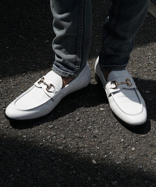 SOMEDIFF(サムディフ)の「【SOMEDIFF】クロコローファー メンズ PUレザー フェイクレザー シューズ(ローファー・メンズ・グレー/ブラック/ホワイト/ブラック系・S/M/L)」の15枚目の写真