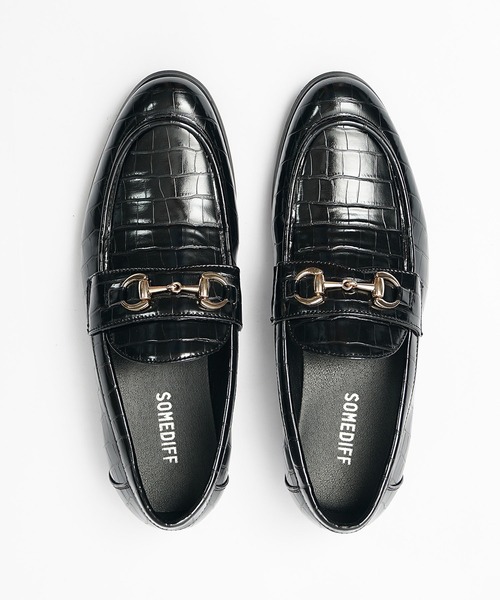 SOMEDIFF(サムディフ)の「【SOMEDIFF】クロコローファー メンズ PUレザー フェイクレザー シューズ(ローファー・メンズ・グレー/ブラック/ホワイト/ブラック系・S/M/L)」の20枚目の写真