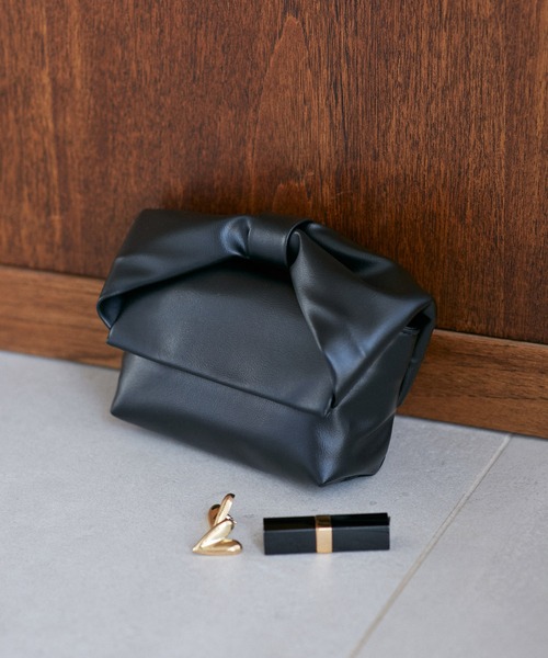 VIS（ビス）の「【2WAY】リボンハンドルミニショルダーバッグ（ショルダーバッグ・レディース・ブラック/オフホワイト/ピンク・FREE）」の5枚目の写真