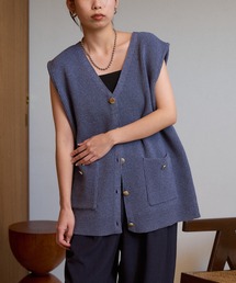 ジレ」に該当するブルー・ネイビー/青色系のファッション通販 - ZOZOTOWN