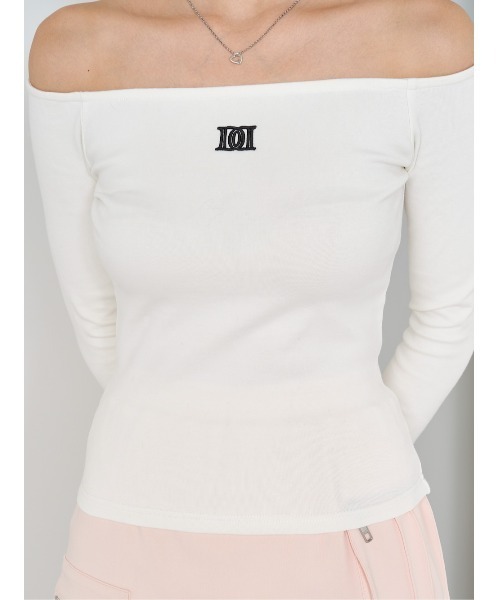 Darich(ダーリッチ)の「DDオフショルダーカットトップス(Tシャツ/カットソー・レディース・ブラック/ホワイト・FREE)」の18枚目の写真
