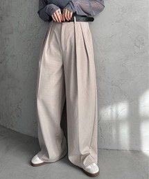 feepur（フェピュール）の「ダブルタックストレートワイドスラックス（スラックス）」