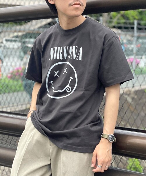 GOOD ROCK SPEED（グッドロックスピード）の「【Good Rock Speed/グッドロックスピード】NIRVANA / ニルヴァーナ / 別注プリントTシャツ（Tシャツ/カットソー・メンズ・ホワイト/スミクロ/ホワイト系その他・M/L/S）」の3枚目の写真
