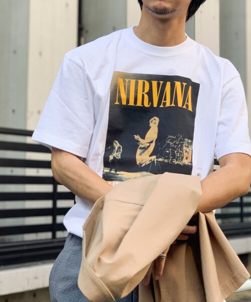 GOOD ROCK SPEED（グッドロックスピード）の「【Good Rock Speed/グッドロックスピード】NIRVANA / ニルヴァーナ / 別注プリントTシャツ（Tシャツ/カットソー・メンズ・ホワイト/スミクロ/ホワイト系その他・M/L/S）」の20枚目の写真
