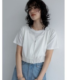 Re:EDIT | [2024SS COLLECTION]サテンハートネックフロントジップビスチェ(キャミソール)