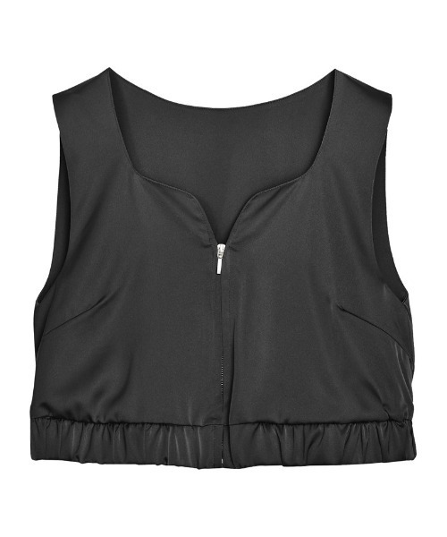 Re:EDIT（リエディ）の「[2024SS COLLECTION]サテンハートネックフロントジップビスチェ（キャミソール・レディース・モカ/グレー/ブラック/ホワイト・MEDIUM/LARGE）」の21枚目の写真