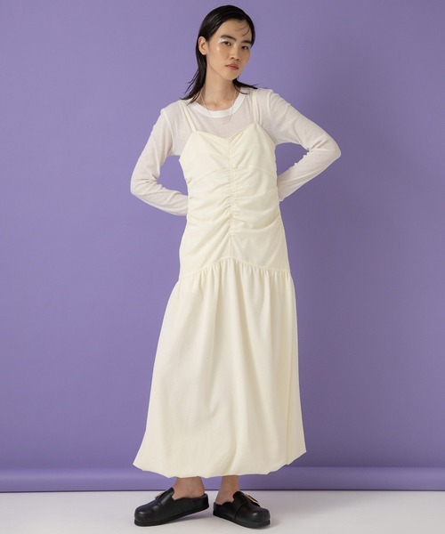 eL（エル）の「【eL】Sheer Fit  Pullover LS/108186（Tシャツ/カットソー・レディース・ブラック/グレイッシュベージュ/オフホワイト/ライトブルー/レッド・FREE）」の6枚目の写真