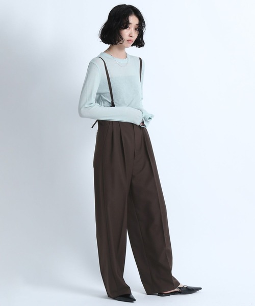 eL（エル）の「【eL】Sheer Fit  Pullover LS/108186（Tシャツ/カットソー・レディース・ブラック/グレイッシュベージュ/オフホワイト/ライトブルー/レッド・FREE）」の17枚目の写真