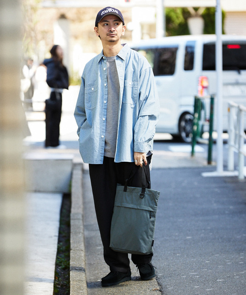 JOURNAL STANDARD relume（ジャーナルスタンダード　レリューム）の「サマーツイード ルーズイージーパンツ（スラックス・メンズ・チャコールグレー/ブラック/グレー・MEDIUM/LARGE）」の4枚目の写真