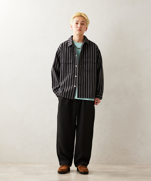 JOURNAL STANDARD relume（ジャーナルスタンダード　レリューム）の「サマーツイード ルーズイージーパンツ（スラックス・メンズ・チャコールグレー/ブラック/グレー・MEDIUM/LARGE）」の5枚目の写真