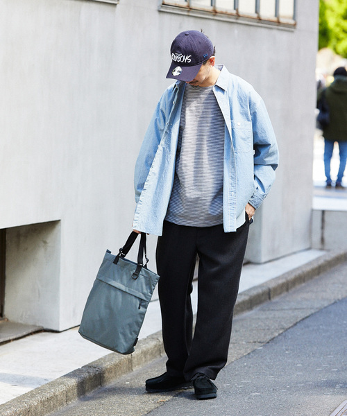 JOURNAL STANDARD relume（ジャーナルスタンダード　レリューム）の「サマーツイード ルーズイージーパンツ（スラックス・メンズ・チャコールグレー/ブラック/グレー・MEDIUM/LARGE）」の8枚目の写真