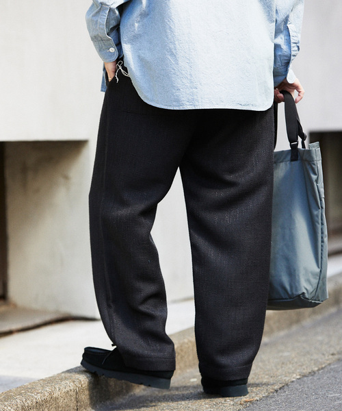 JOURNAL STANDARD relume（ジャーナルスタンダード　レリューム）の「サマーツイード ルーズイージーパンツ（スラックス・メンズ・チャコールグレー/ブラック/グレー・MEDIUM/LARGE）」の14枚目の写真