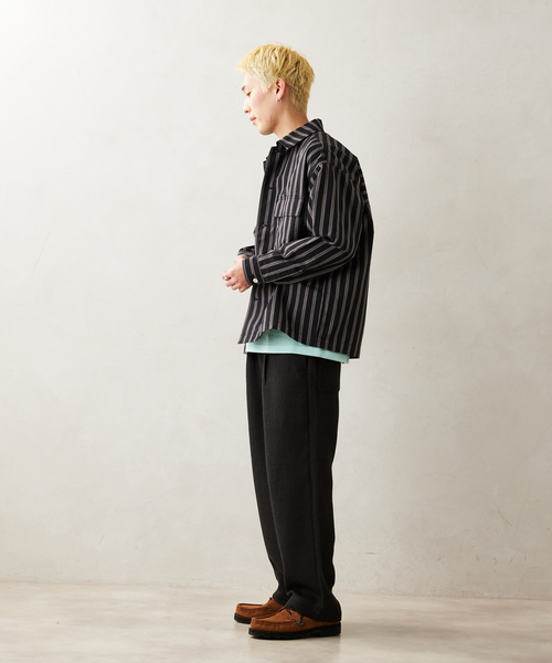 JOURNAL STANDARD relume（ジャーナルスタンダード　レリューム）の「サマーツイード ルーズイージーパンツ（スラックス・メンズ・チャコールグレー/ブラック/グレー・MEDIUM/LARGE）」の17枚目の写真