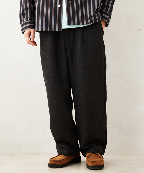 JOURNAL STANDARD relume（ジャーナルスタンダード　レリューム）の「サマーツイード ルーズイージーパンツ（スラックス・メンズ・チャコールグレー/ブラック/グレー・MEDIUM/LARGE）」の19枚目の写真