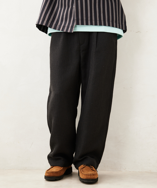 JOURNAL STANDARD relume（ジャーナルスタンダード　レリューム）の「サマーツイード ルーズイージーパンツ（スラックス・メンズ・チャコールグレー/ブラック/グレー・MEDIUM/LARGE）」の20枚目の写真