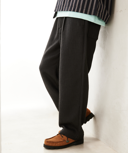 JOURNAL STANDARD relume（ジャーナルスタンダード　レリューム）の「サマーツイード ルーズイージーパンツ（スラックス・メンズ・チャコールグレー/ブラック/グレー・MEDIUM/LARGE）」の21枚目の写真