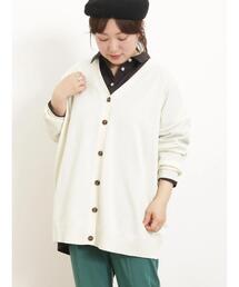 Samansa Mos2 | 【マシンウォッシャブル】スポンディッシュVネックカーディガン(カーディガン/ボレロ)