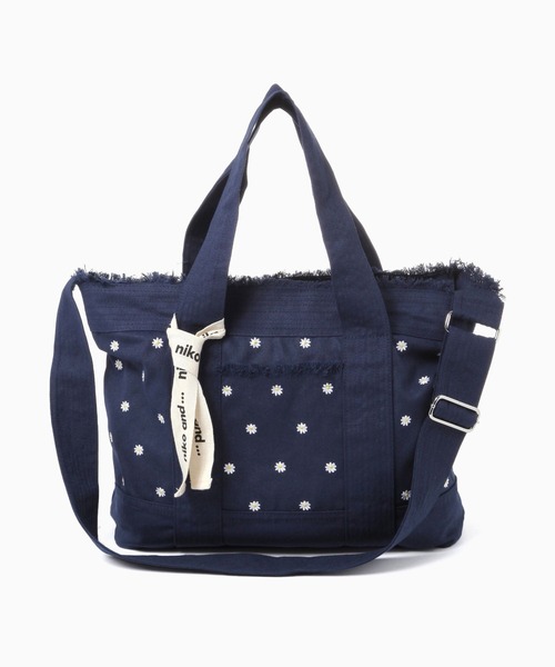 niko and...(ニコアンド)の「オリジナルキャンバス2WAYショルダーバッグ(ショルダーバッグ・レディース・ネイビー/ブラック/ブルー/アイボリー/スカイブルー・0)」の1枚目の写真