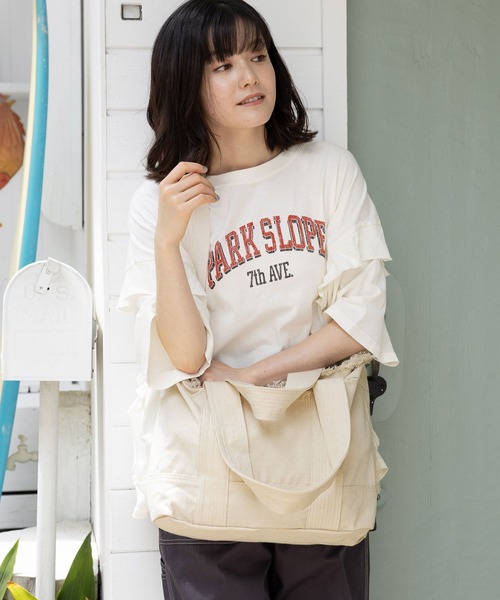 niko and...(ニコアンド)の「オリジナルキャンバス2WAYショルダーバッグ(ショルダーバッグ・レディース・ネイビー/ブラック/ブルー/アイボリー/スカイブルー・0)」の7枚目の写真