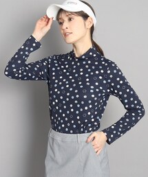 adabat | ドットロゴデザイン 長袖モックネックプルオーバー(Tシャツ/カットソー)